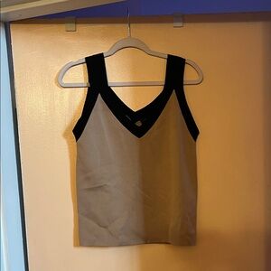 Ann Taylor Tan and Black Tank Top